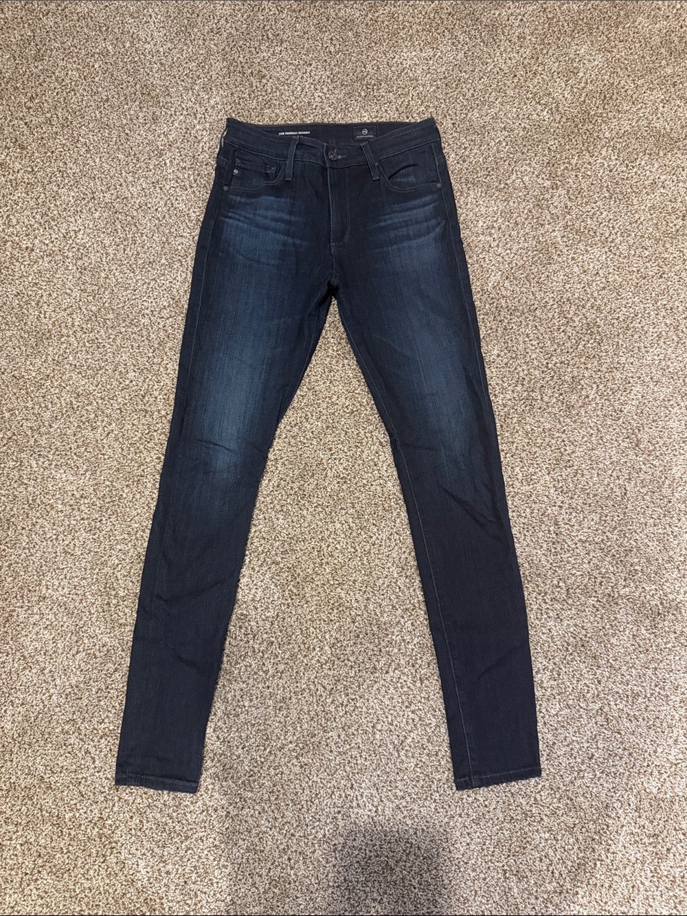 AG Adriano Goldschmied Farrah Skinny Jeans in Dark Blue Wash